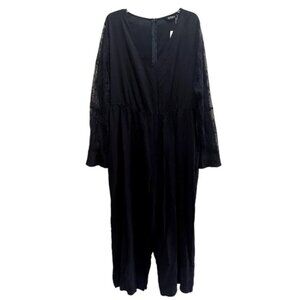 Bloomchic Black Lace Sleeve Jumpsuit Size 22-24 NWT NEW!